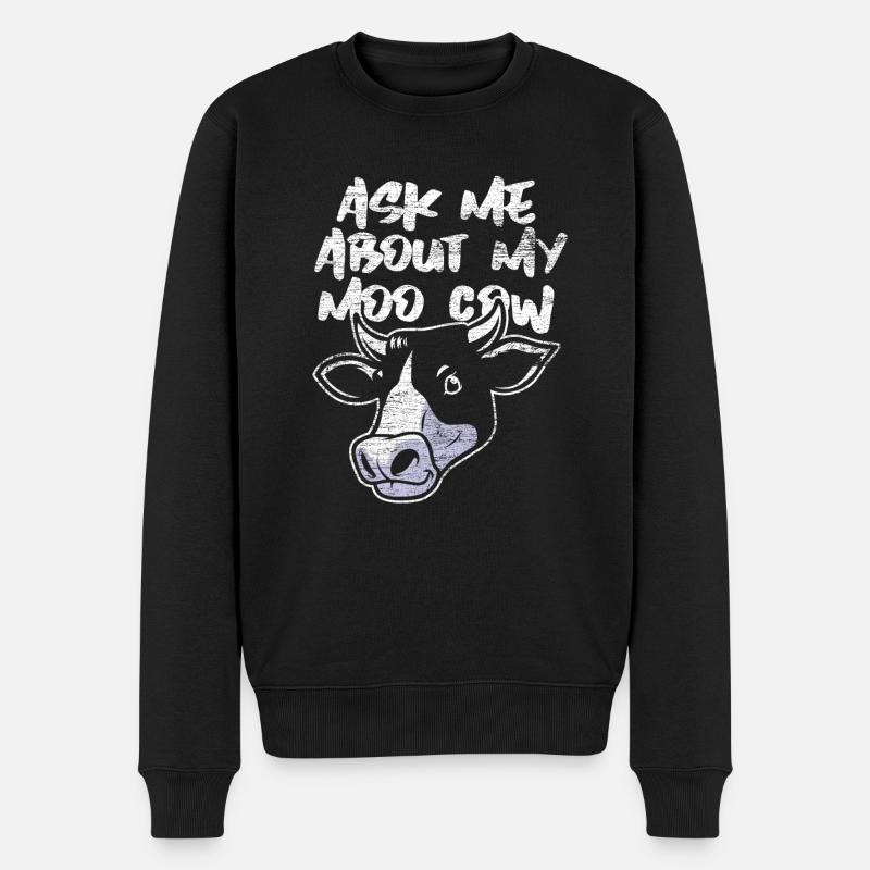 Vache animal - Pull Premium bio Homme - noir