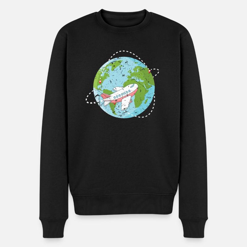 Tour du monde - Pull Premium bio Homme - noir