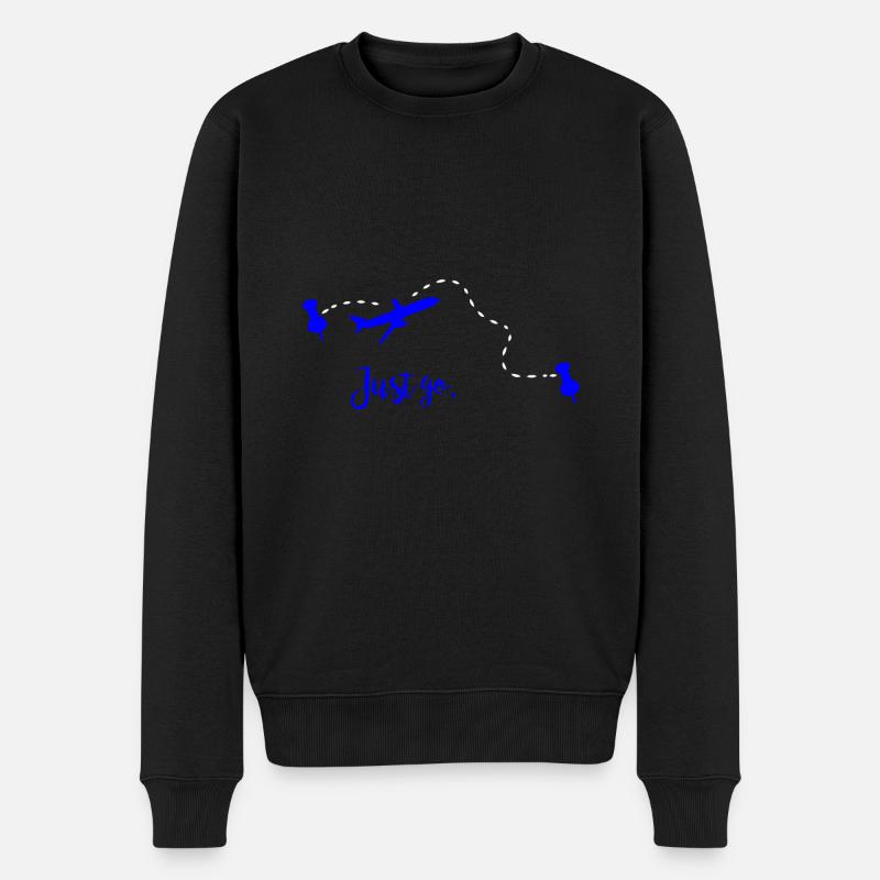 Reise Weltreise - Männer Premium Bio Pullover - Schwarz