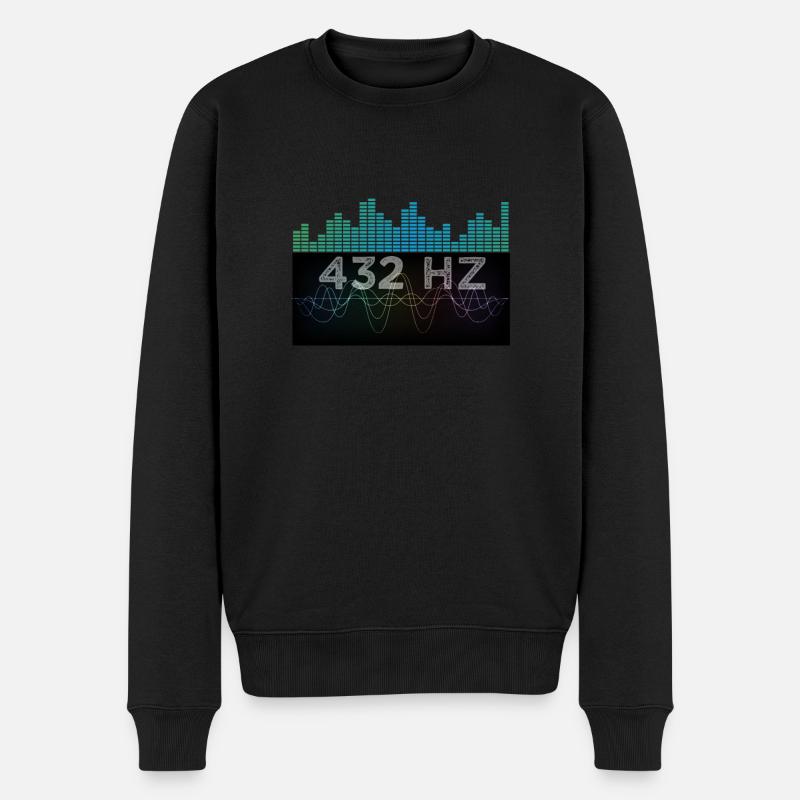 Solfeggio 432 HZ Sound Frequency Spiritual - Männer Premium Bio Pullover - Schwarz