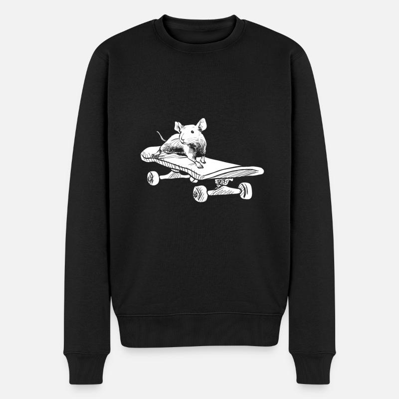 Mouse skateboard - Men's Premium Organic Jumper - black
