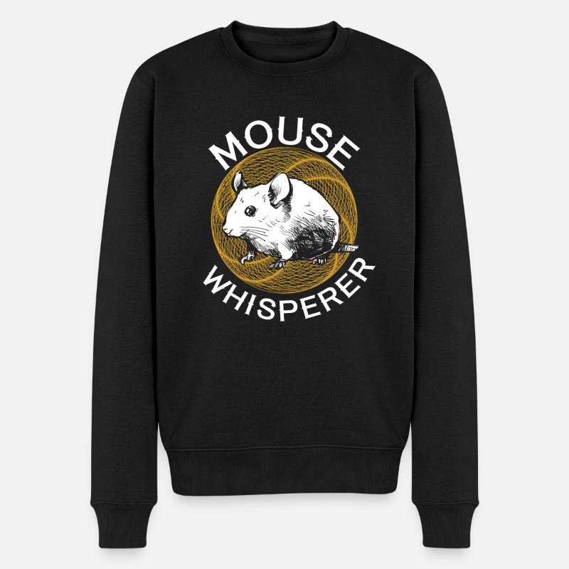 Maus Liebhaber - Männer Premium Bio Pullover - Schwarz