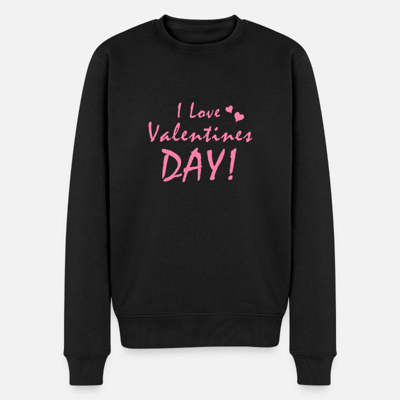 Valentins Valentines Valentine Valentinstag Date - Männer Premium Bio Pullover - Schwarz