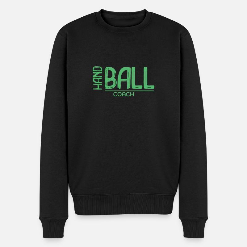 Handballerin Hand Ball Handballer Handball Trainer - Männer Premium Bio Pullover - Schwarz