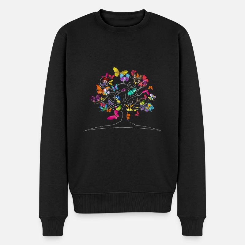 Papillon papillon - Pull Premium bio Homme - noir