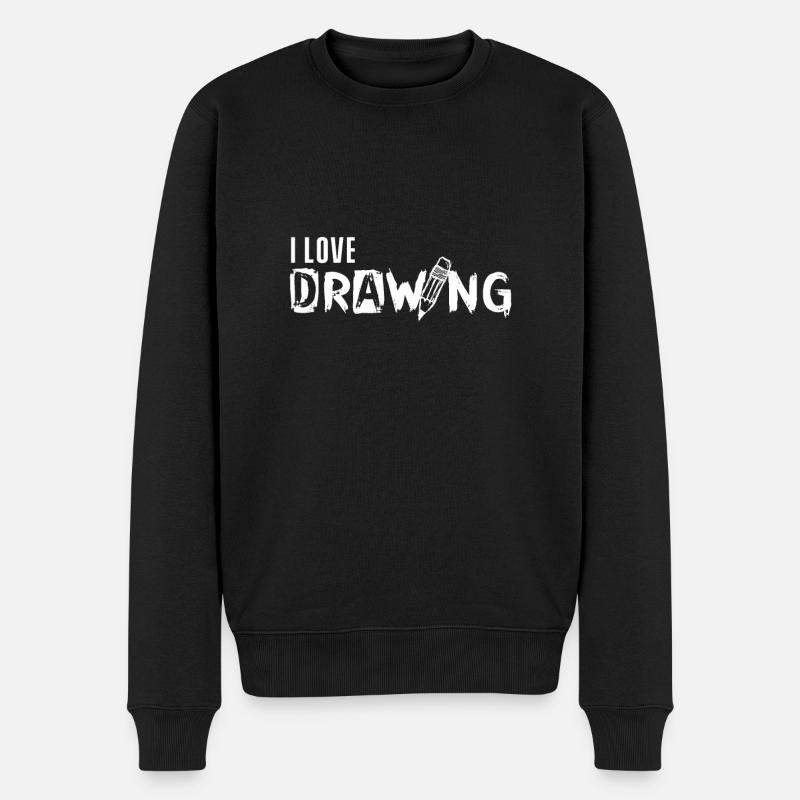 Dessin de dessin Dessin - Pull Premium bio Homme - noir
