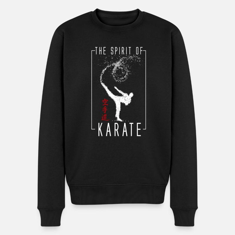 Karate - Männer Premium Bio Pullover - Schwarz