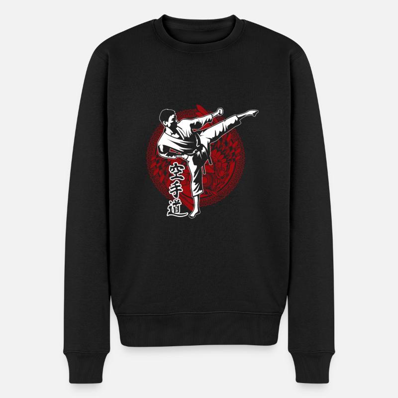 Karate - Männer Premium Bio Pullover - Schwarz