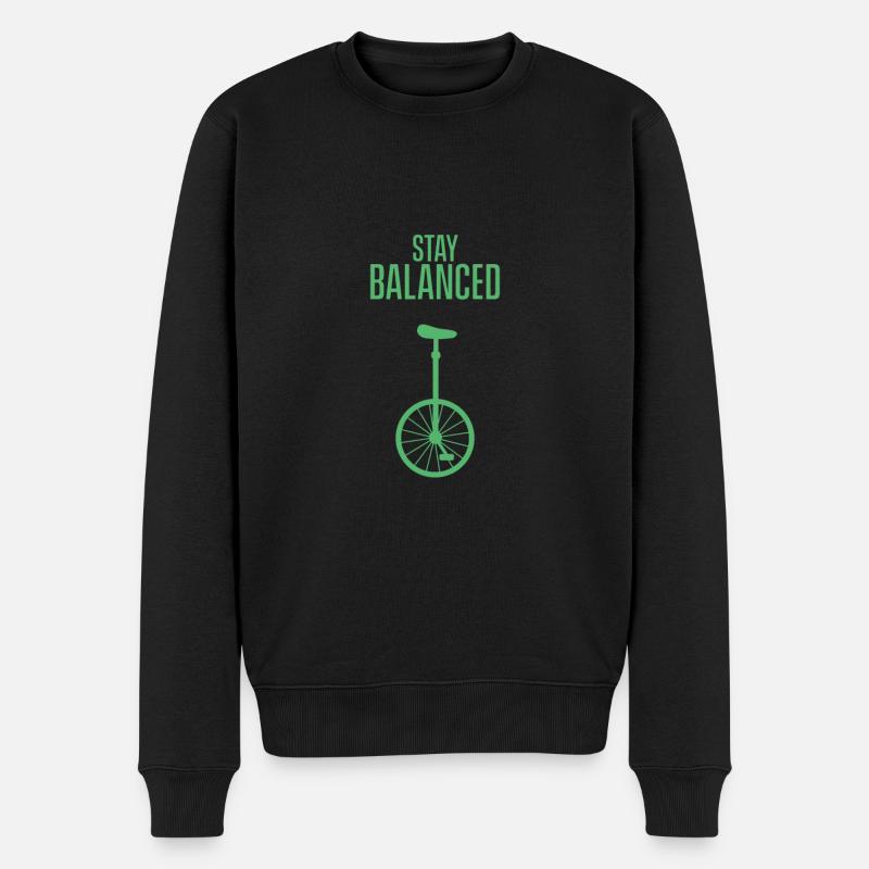 Einrad fahren - Männer Premium Bio Pullover - Schwarz