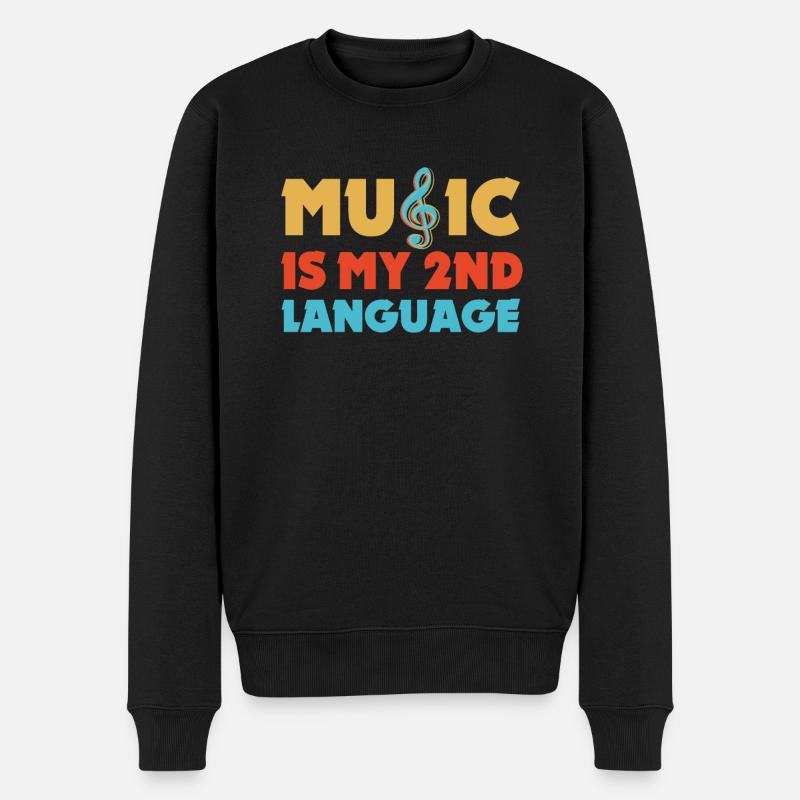 Musik Musiker - Männer Premium Bio Pullover - Schwarz