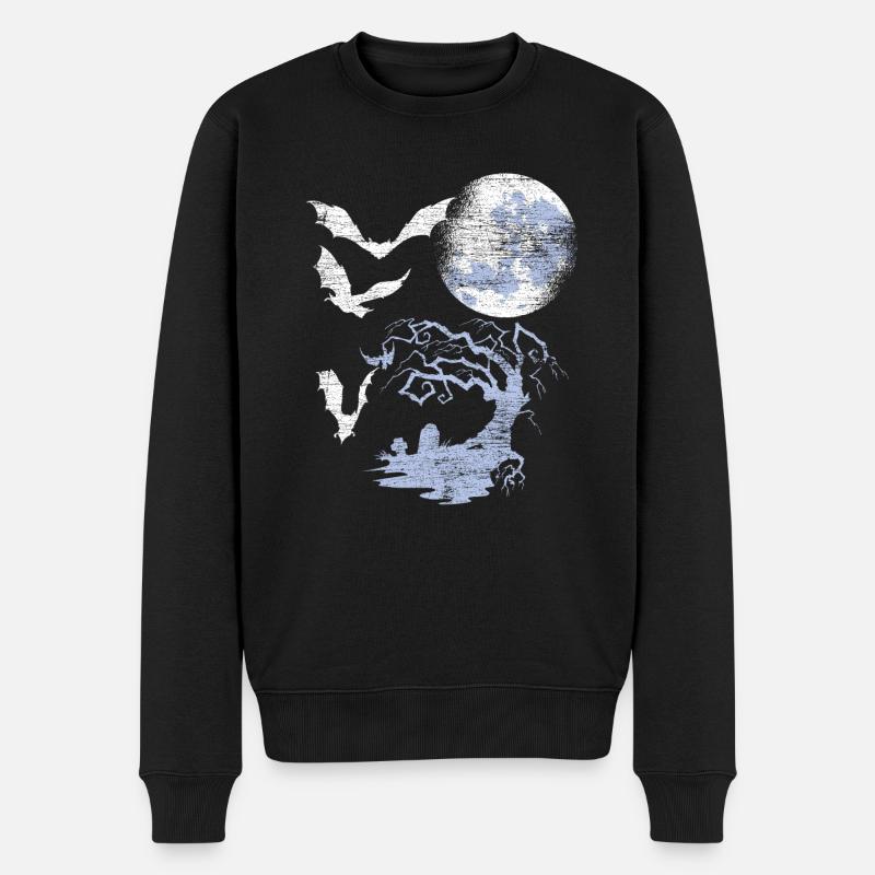 Chauve-souris Lune - Pull Premium bio Homme - noir