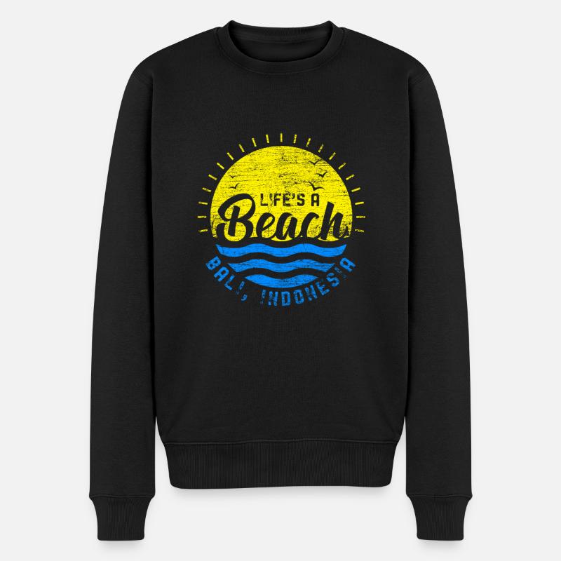 Bali - Männer Premium Bio Pullover - Schwarz