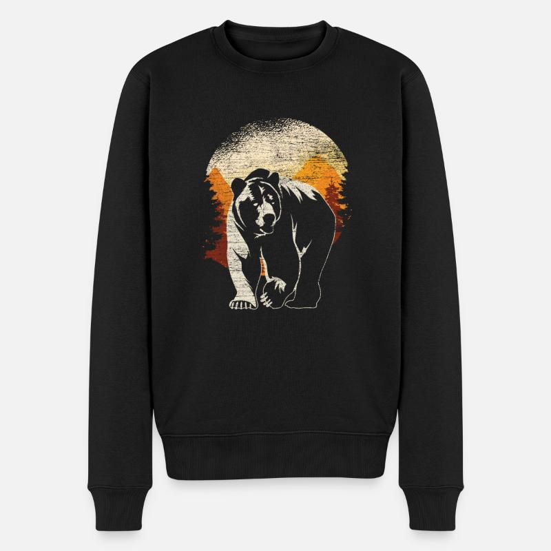 Forêt d'ours brun - Pull Premium bio Homme - noir