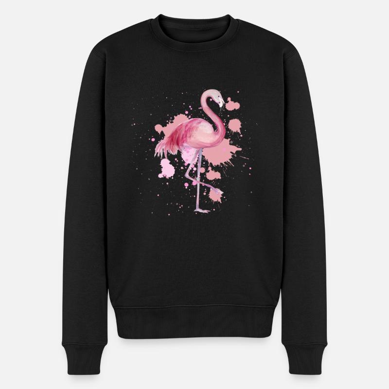 Oiseau Flamingo - Pull Premium bio Homme - noir