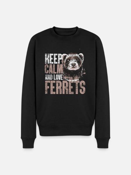 Ferret stress - Men's Premium Organic Jumper - black