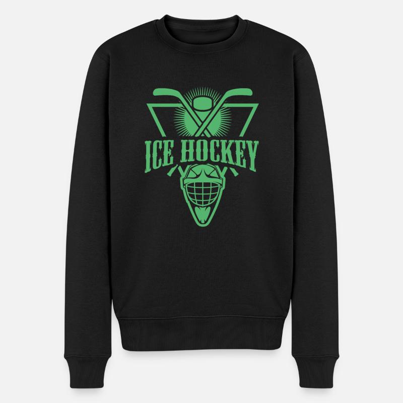Eishockey Goalie - Männer Premium Bio Pullover - Schwarz