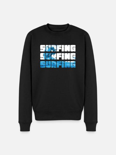 Surfing Sport - Men's Premium Organic Jumper - black