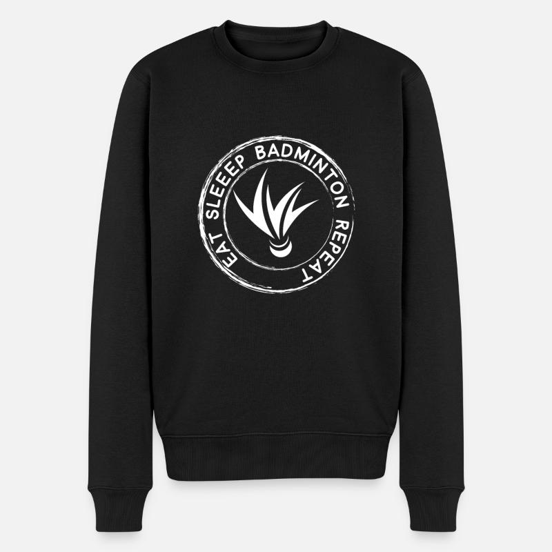 Badminton Badminton Badminton Badminton - Männer Premium Bio Pullover - Schwarz