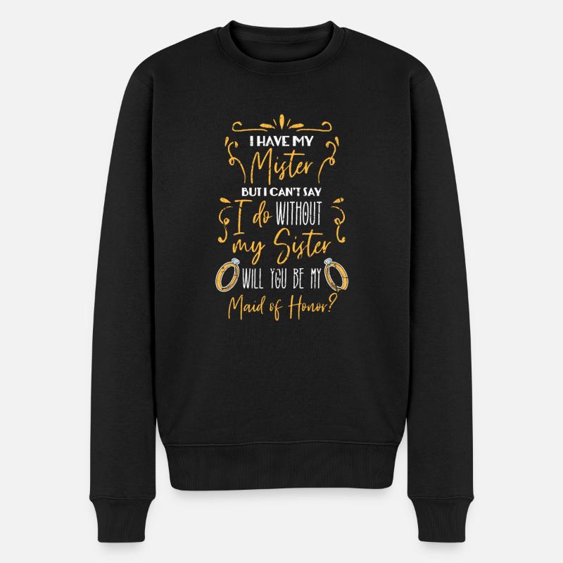 Demoiselle d’honneur - Pull Premium bio Homme - noir