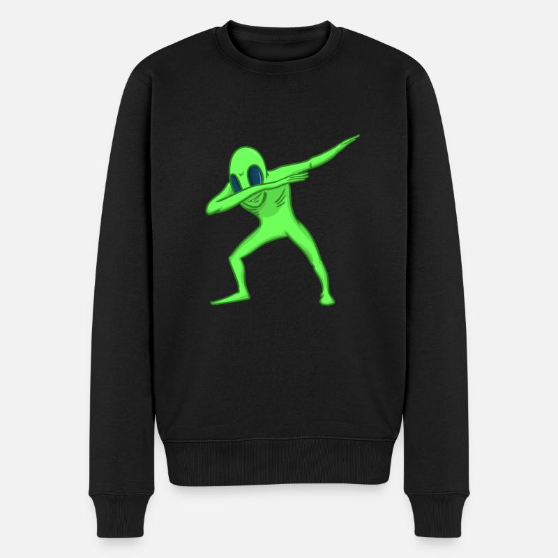 Dab Alien Außerirdischer - Männer Premium Bio Pullover - Schwarz