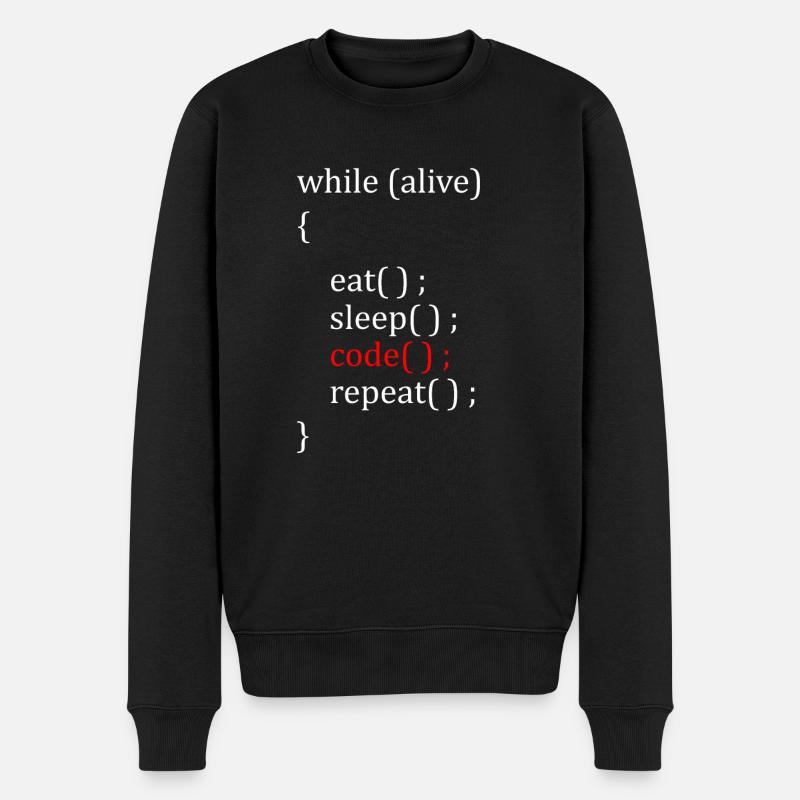Informatiker Hobby - Männer Premium Bio Pullover - Schwarz