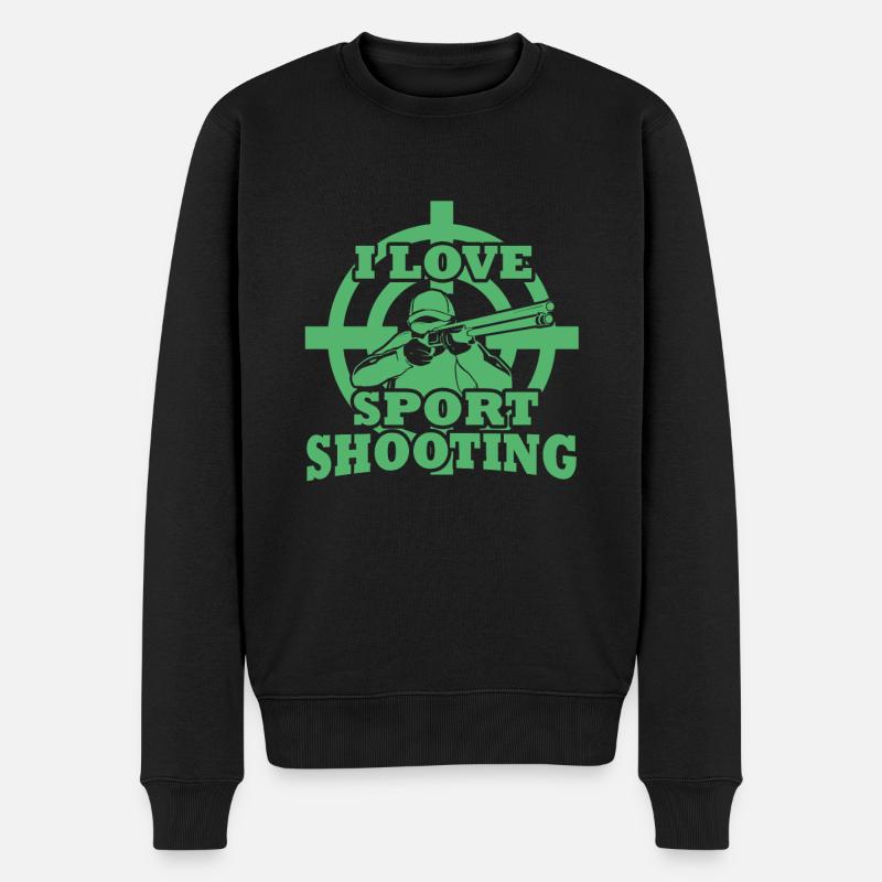 Schießstand - Männer Premium Bio Pullover - Schwarz