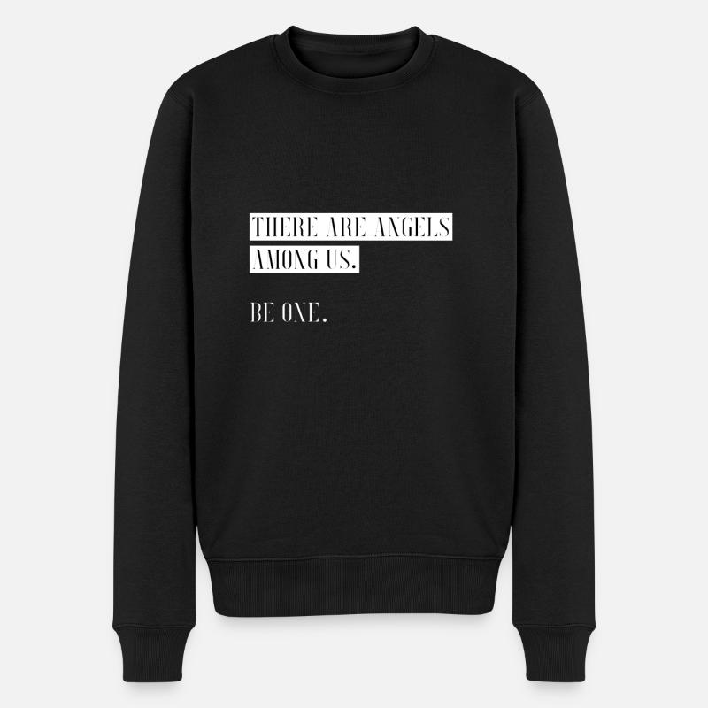 Engel - Männer Premium Bio Pullover - Schwarz