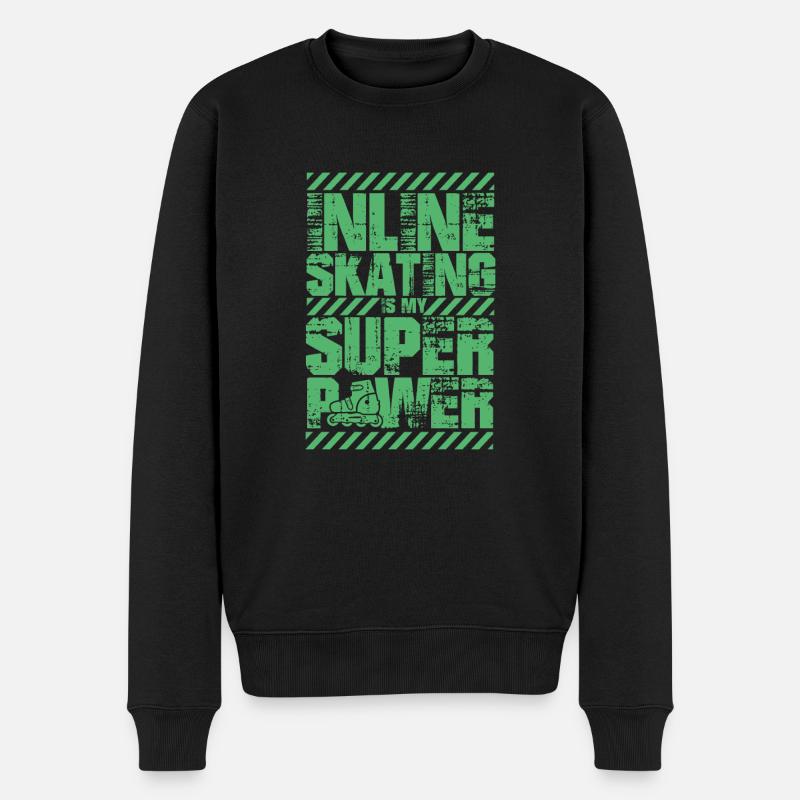 Sk8 Inline Skate Inline Skating Rollschuhe Inliner - Männer Premium Bio Pullover - Schwarz
