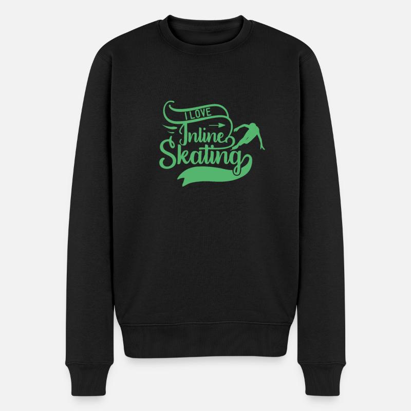 Inline Skate Inline Skate Inline Skate - Männer Premium Bio Pullover - Schwarz