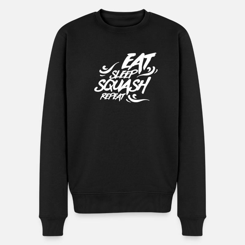 Squash Squash Squash Squash - Männer Premium Bio Pullover - Schwarz