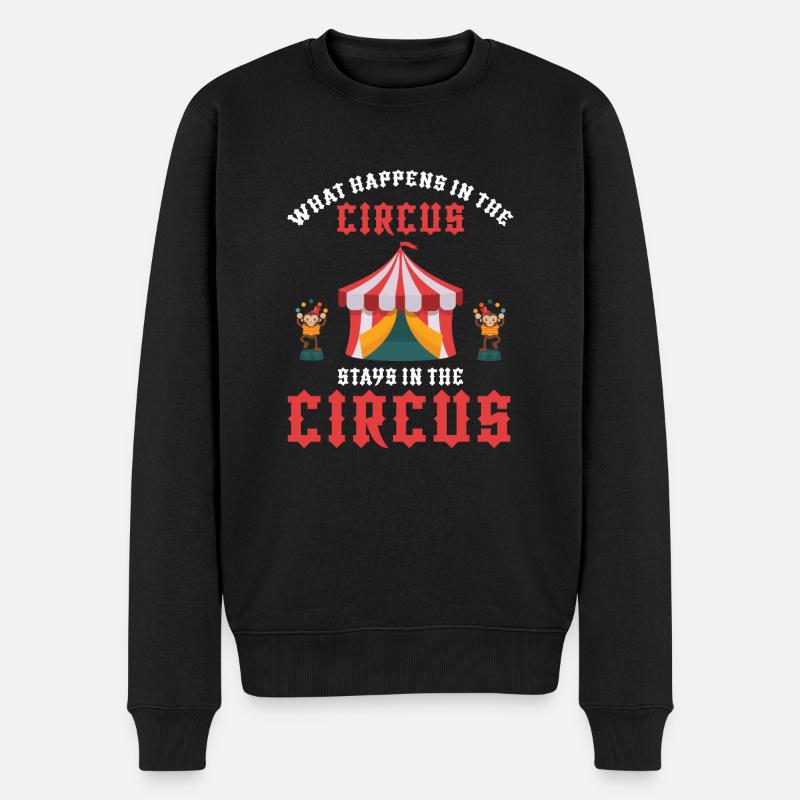 Zirkus Besuch - Männer Premium Bio Pullover - Schwarz