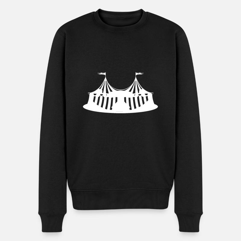 Zirkus Zelt - Männer Premium Bio Pullover - Schwarz