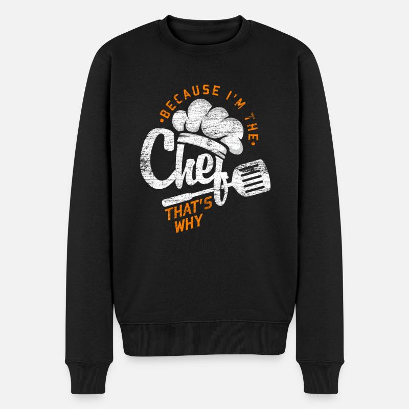 Koch Chefkoch - Männer Premium Bio Pullover - Schwarz