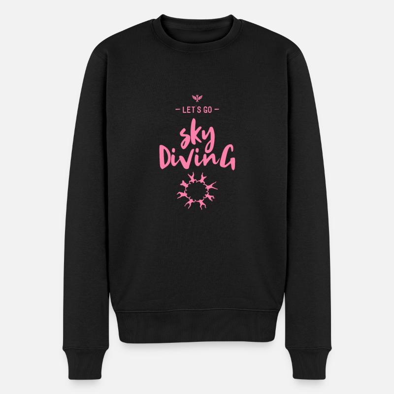 Skydive - Männer Premium Bio Pullover - Schwarz