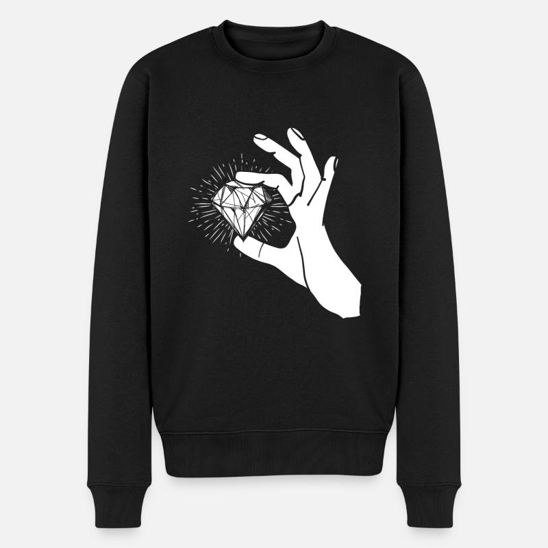Diamants d'orfèvre - Pull Premium bio Homme - noir