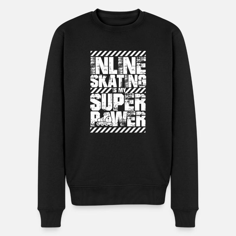 Inline Skater - Männer Premium Bio Pullover - Schwarz