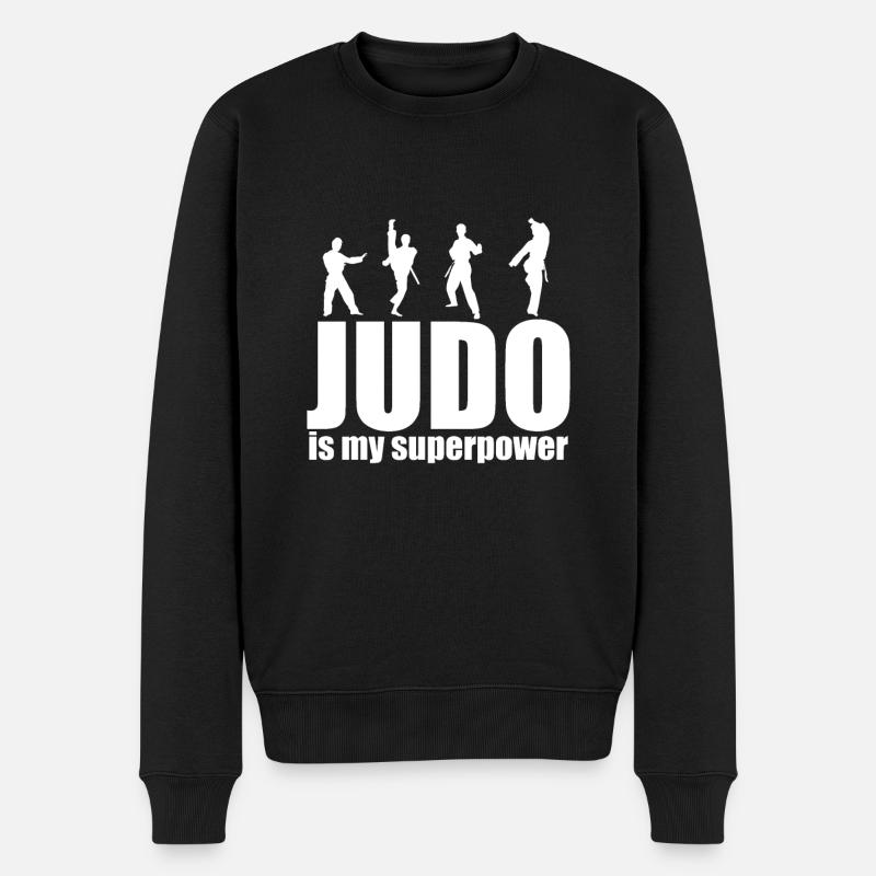 Judo Trainer - Männer Premium Bio Pullover - Schwarz
