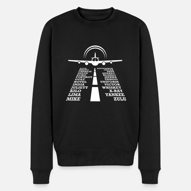 Aéroport pilote - Pull Premium bio Homme - noir