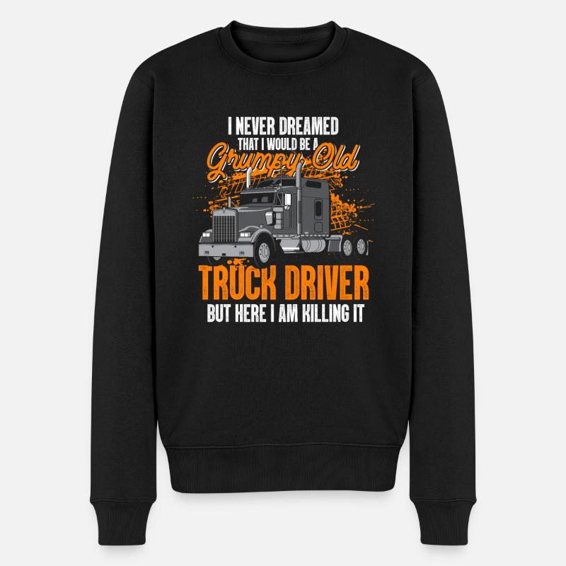 Chauffeur de camion - Pull Premium bio Homme - noir