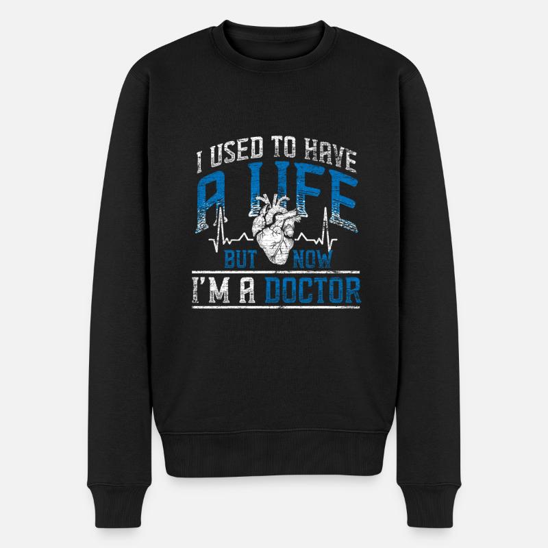 Arzt Privatleben - Männer Premium Bio Pullover - Schwarz