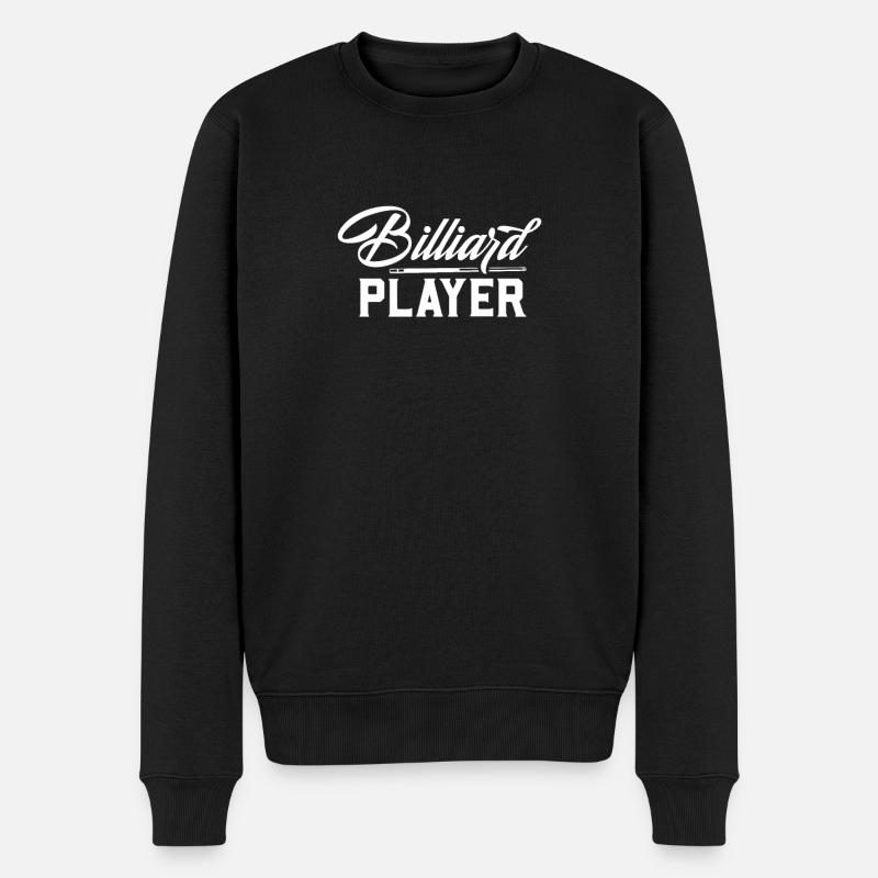 Billard - Männer Premium Bio Pullover - Schwarz