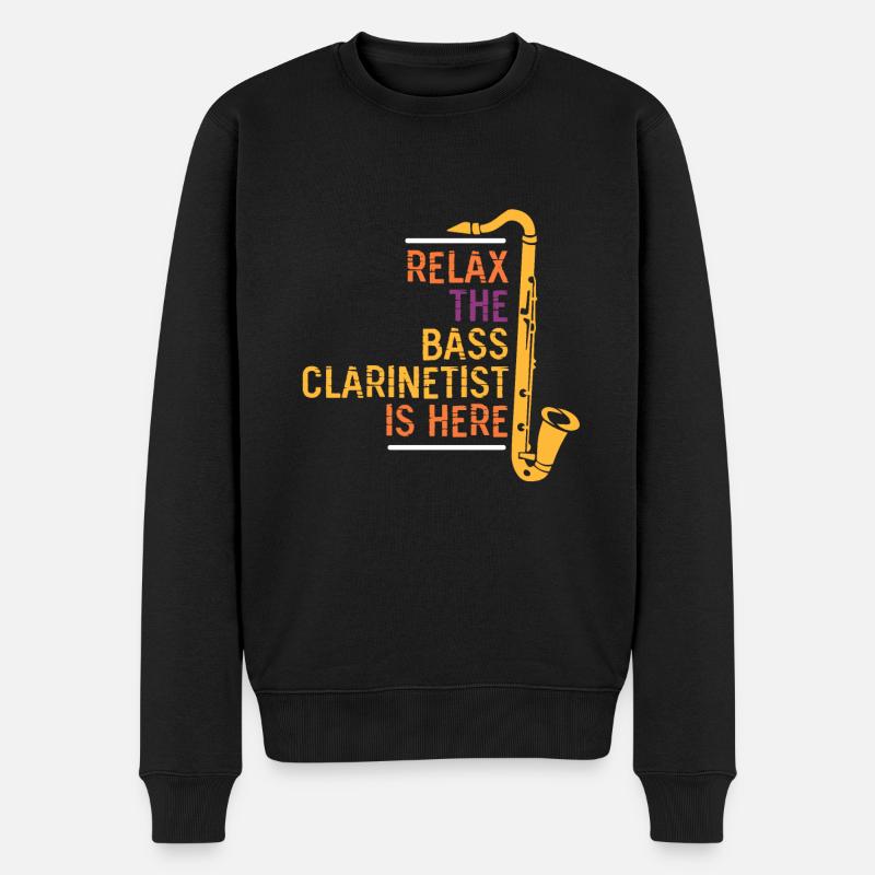 Bassklarinette Spieler - Männer Premium Bio Pullover - Schwarz
