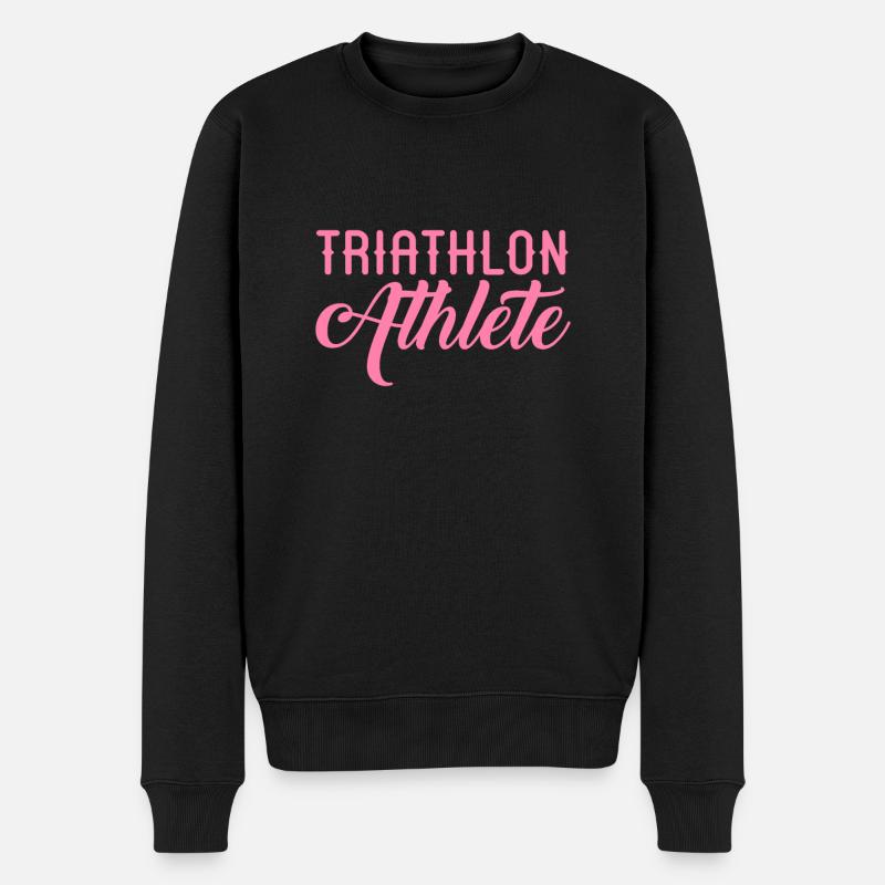 Triathlon - Männer Premium Bio Pullover - Schwarz