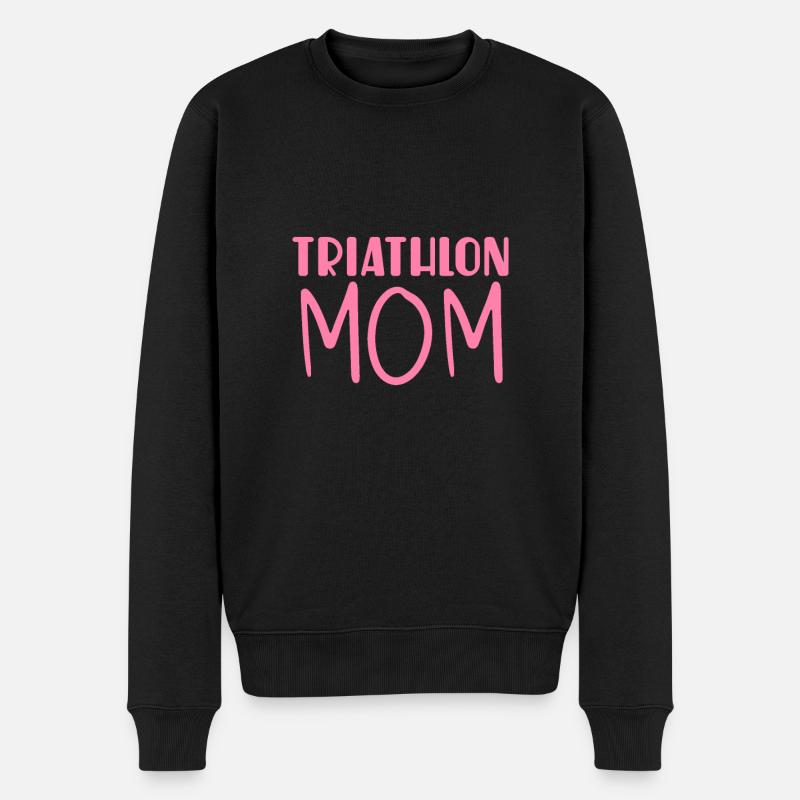 Triathlon Mama - Männer Premium Bio Pullover - Schwarz