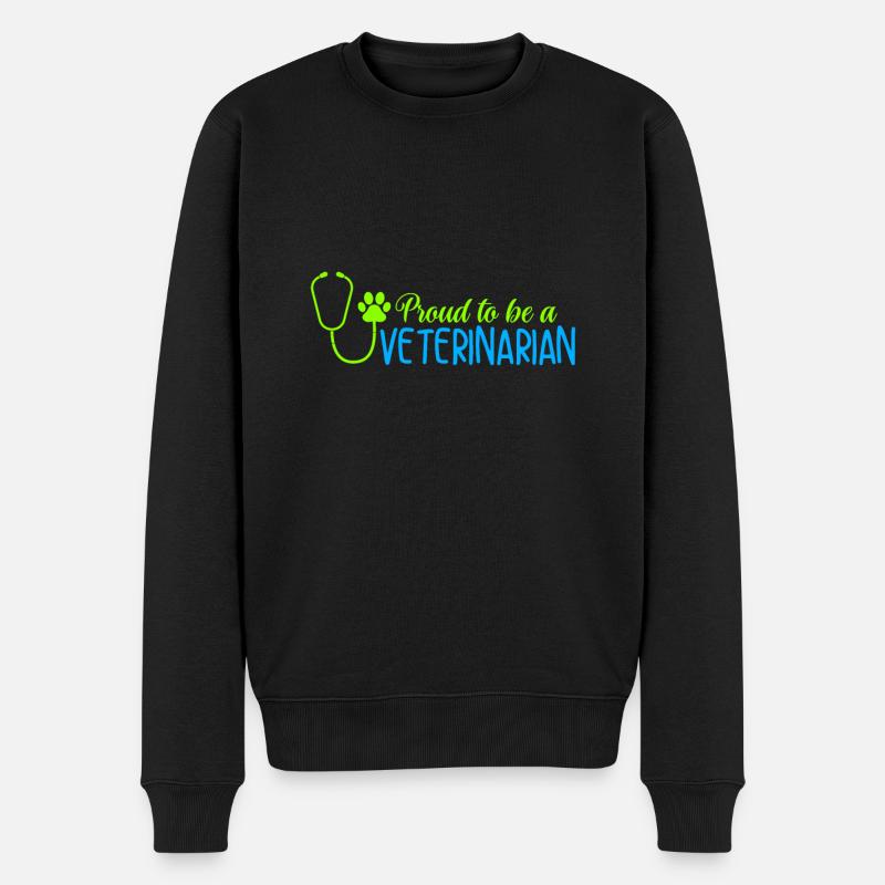vétérinaire - Pull Premium bio Homme - noir