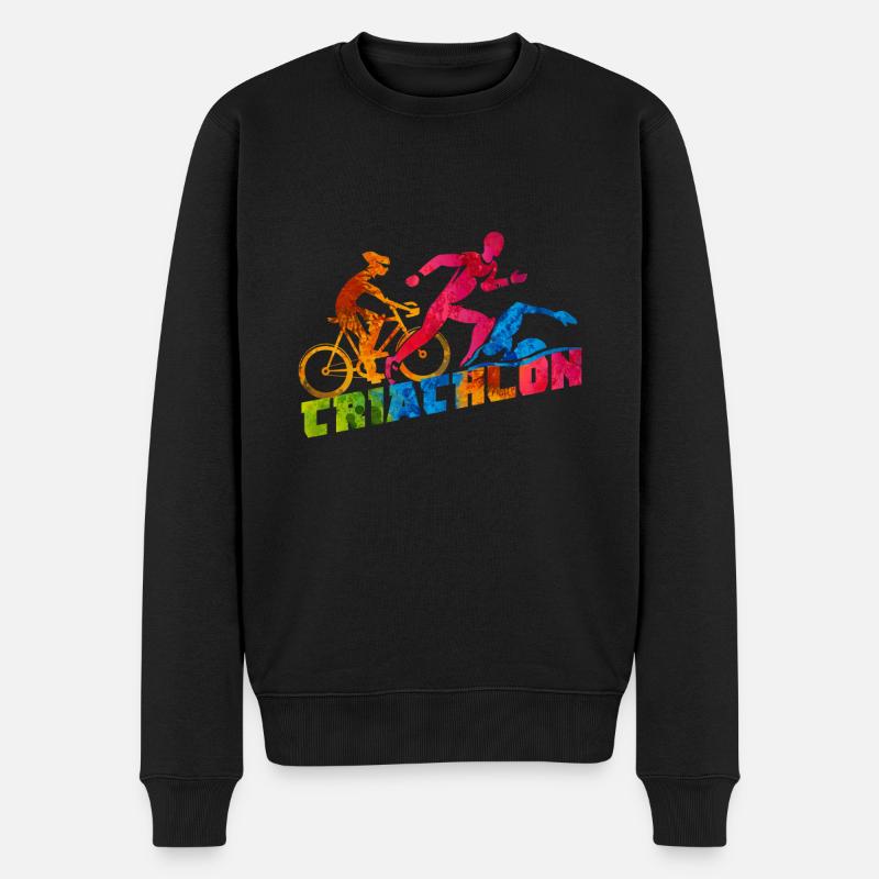 Triathlon Liebe - Männer Premium Bio Pullover - Schwarz