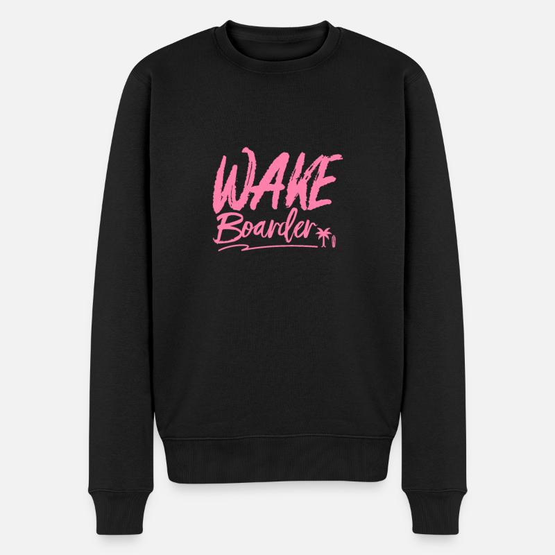 Wakeboard - Männer Premium Bio Pullover - Schwarz