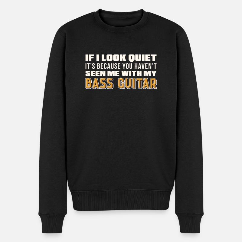 Bassgitarre Musik - Männer Premium Bio Pullover - Schwarz