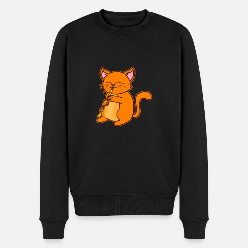 Chat Clarinette - Pull Premium bio Homme - noir