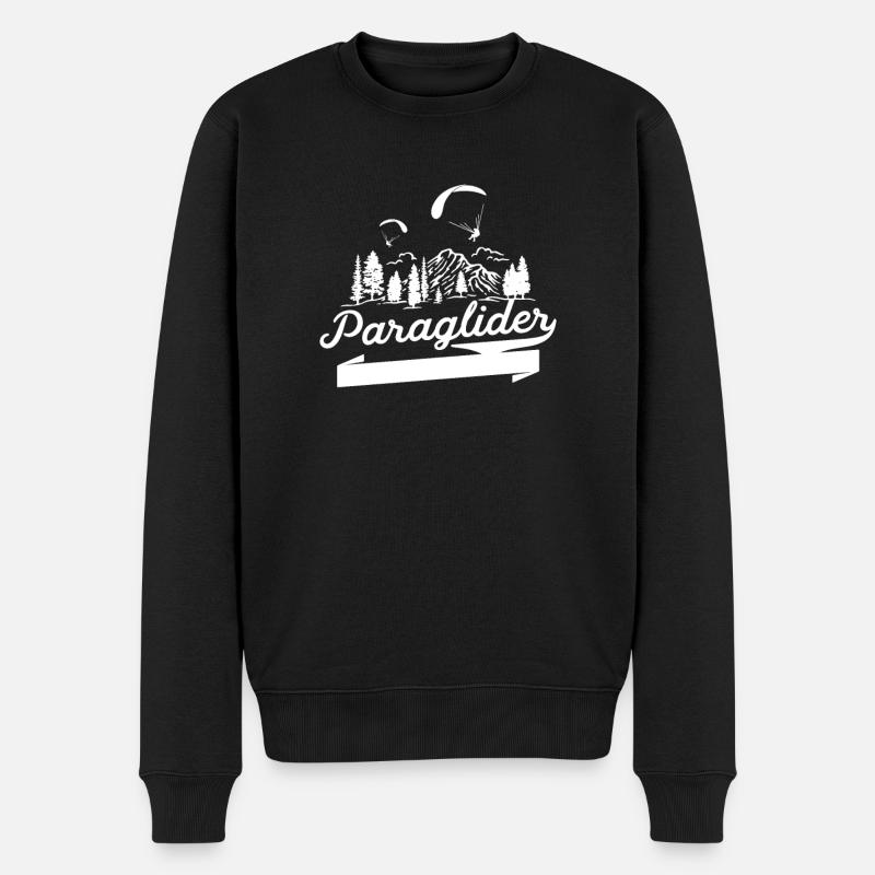 Gleitschirmflieger Gleitschirmflieger - Männer Premium Bio Pullover - Schwarz